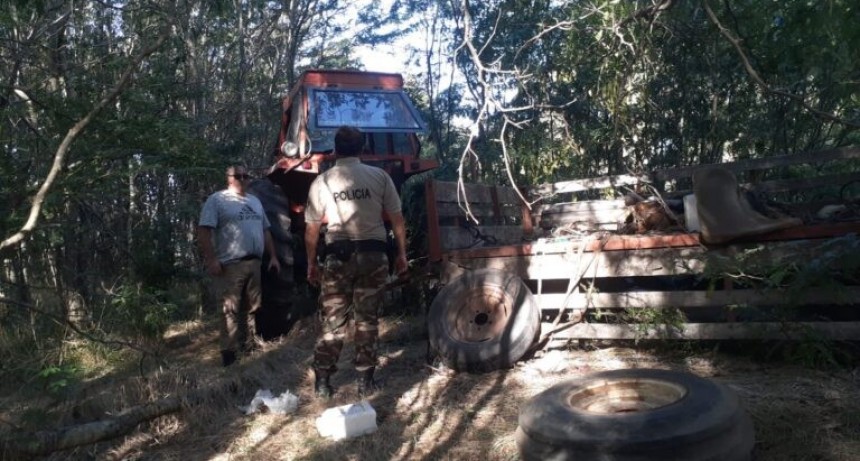 Recuperaron en Bolívar un tractor y un carro que habían sido robados en la localidad de Ordoqui