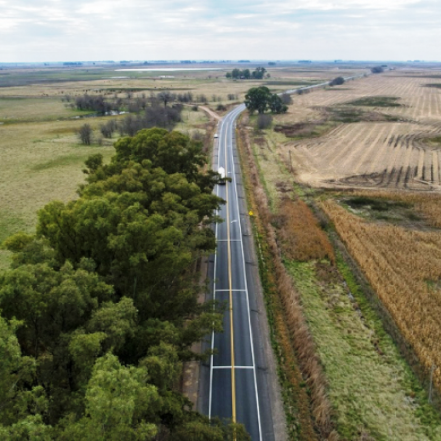 Continúan las obras en la Ruta Provincial N°65 entre Bolívar y Nueve de Julio