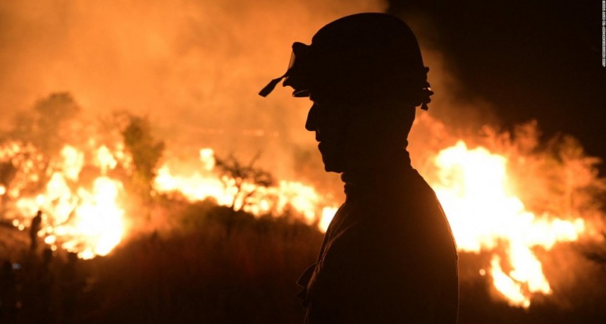 HENDERSON - Cayó un cable de alta tensión de la línea 33 y produjo un incendio forestal