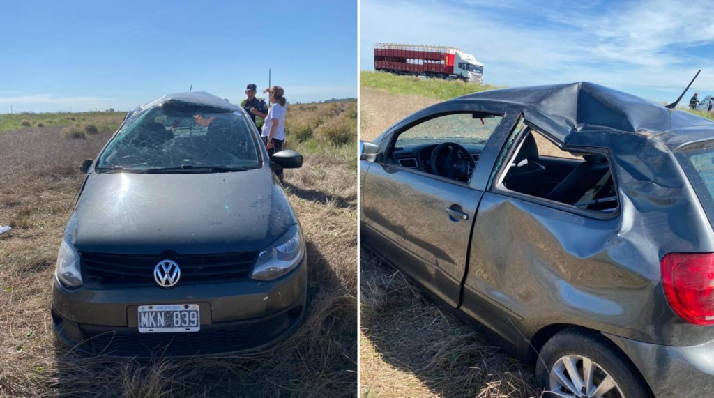 Bolivar - Dos mujeres volcaron en la Ruta 226 y fueron trasladadas al hospital de Bolívar