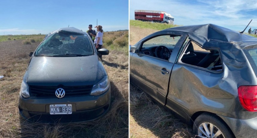 Bolivar - Dos mujeres volcaron en la Ruta 226 y fueron trasladadas al hospital de Bolívar